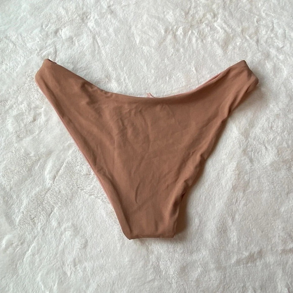 New! Free People x Kya Stella reversible bikini bottom mocha / rose sand 19057 - Picture 3 of 9